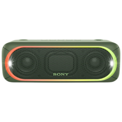 Sony SRS-XB30 Extra Bass Water-Resistant Bluetooth NFC Portable Speaker with LED Ring & Strobe Lighting Green